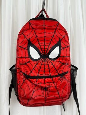 Spider-Man Backpack w Insulated Lunch Bag Red Black Marvel